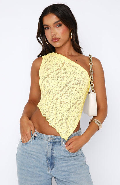 LEMON LACE TOP