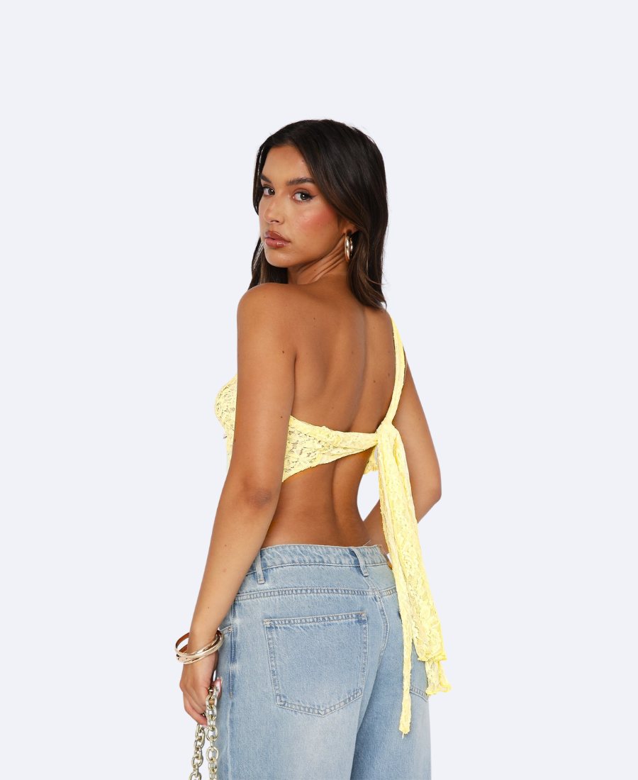 LEMON LACE TOP